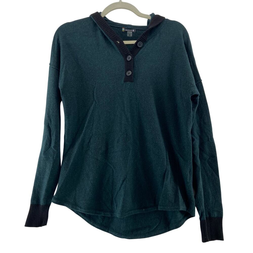 Smartwool Dark Green V-Neck Sweater